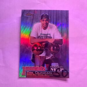 2000 topps finest moments Tim Duncan refractor basketball sports card